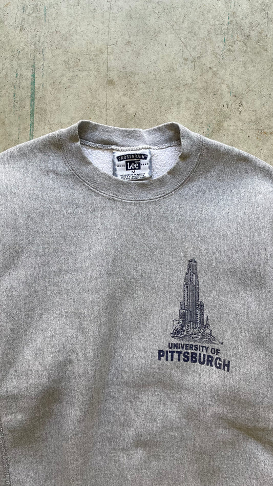 1990S UNIVERSITY OF PITTSBURGH GREY SWEATSHIRT - M