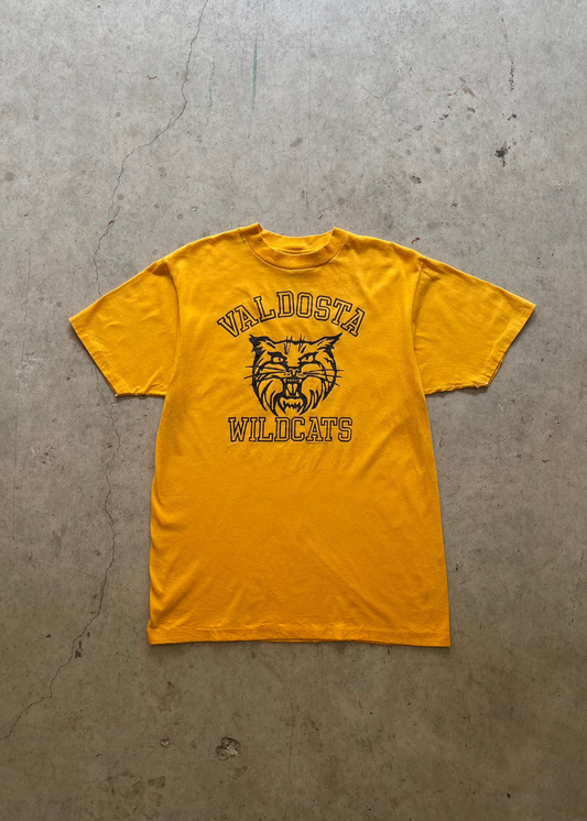 1990S VALDOSTA WILDCATS UNIVERSITY YELLOW TEE - L