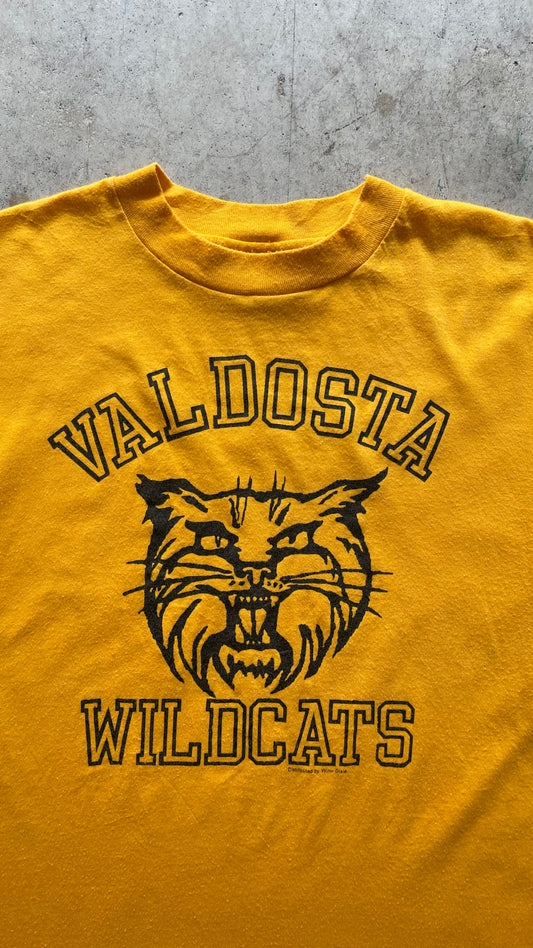 1990S VALDOSTA WILDCATS UNIVERSITY YELLOW TEE - L