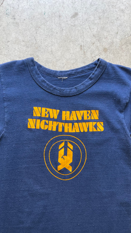 1980S" NEW HAVEN NIGHTHAWKS" RINGER TEE - M