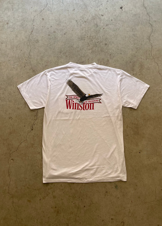 1990S WINSTON WHITE POCKET TEE - L