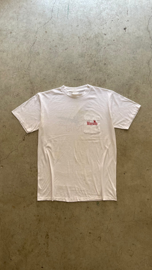 1990S WINSTON WHITE POCKET TEE - L