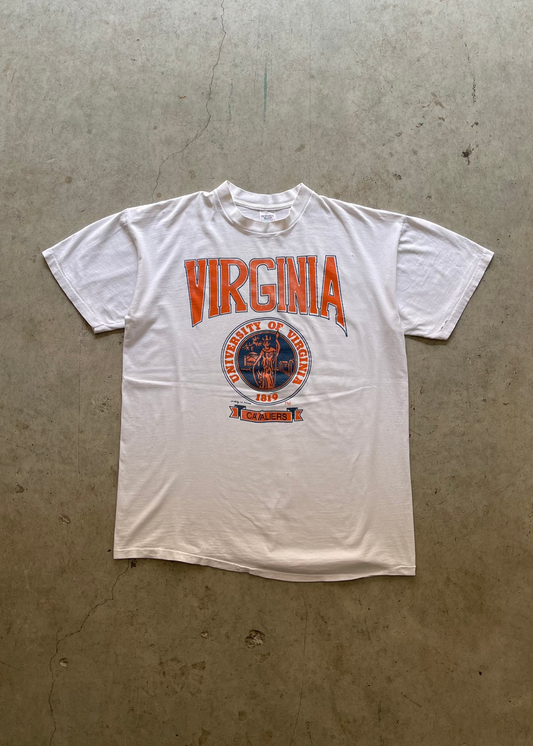 1980S "UNIVERSITY OF VIRGINIA" TEE - L