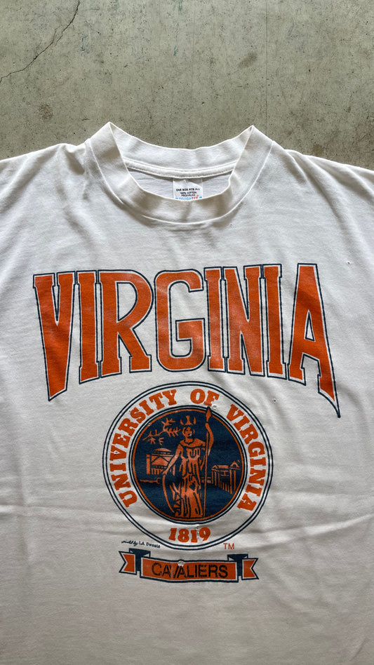 1980S "UNIVERSITY OF VIRGINIA" TEE - L