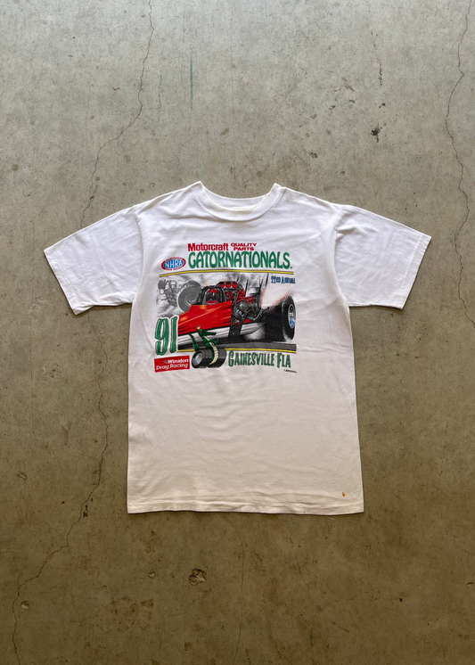 1990S "WINSTON DRAG RACING" WHITE TEE - L