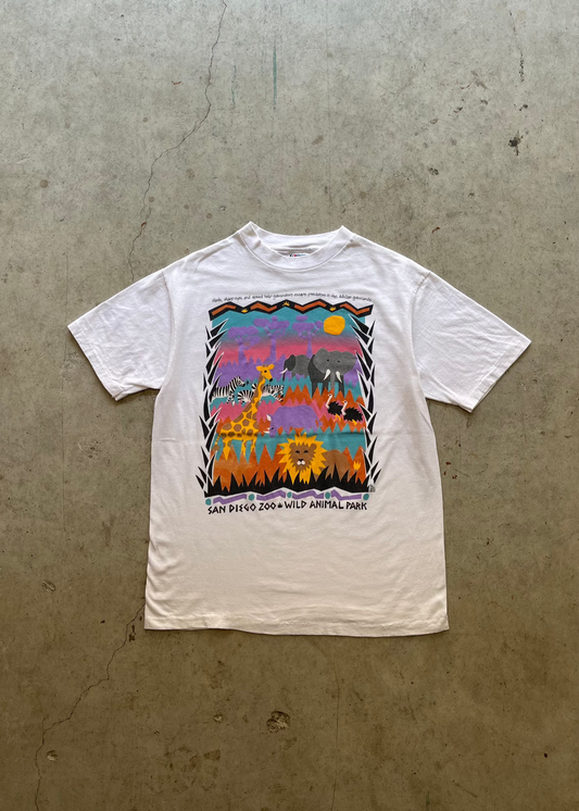 1990S SAN DIEGO ZOO WHITE TEE - L