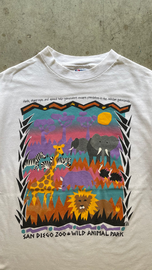 1990S SAN DIEGO ZOO WHITE TEE - L