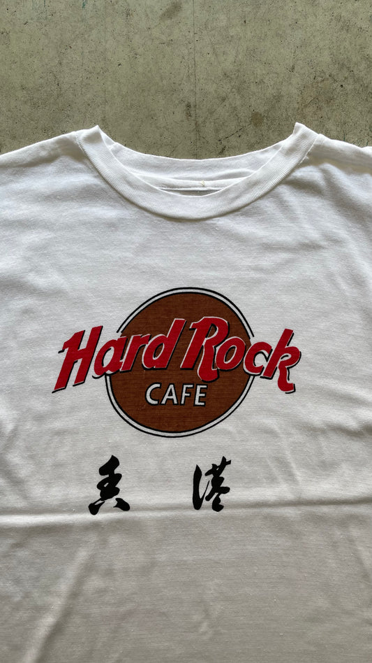 1980S HARD ROCK CAFE WHITE TEE - L