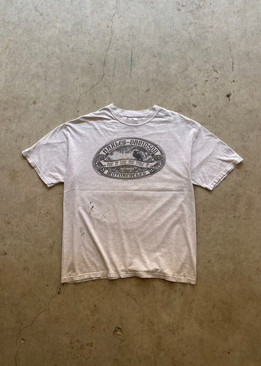 2000S HARLEY DAVIDSON GREY TEE - XL
