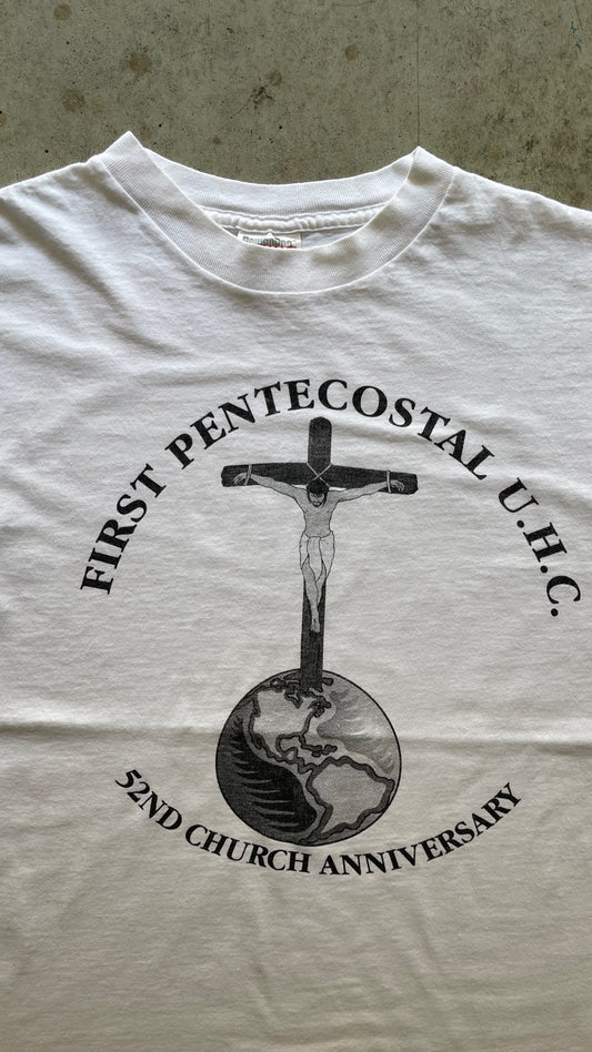 1990S JESUS WHITE TEE - L