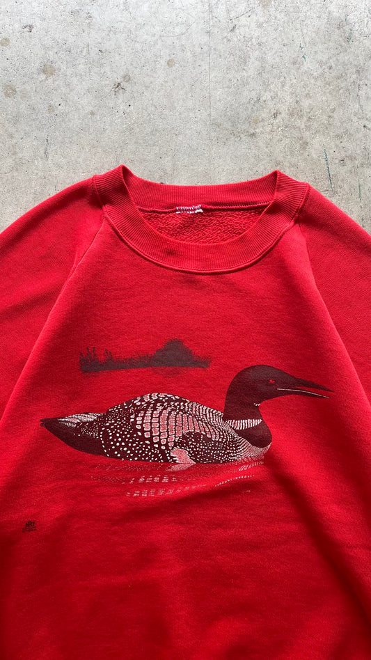 1990S NATURES RAGLAN SWEATSHIRT RED - L