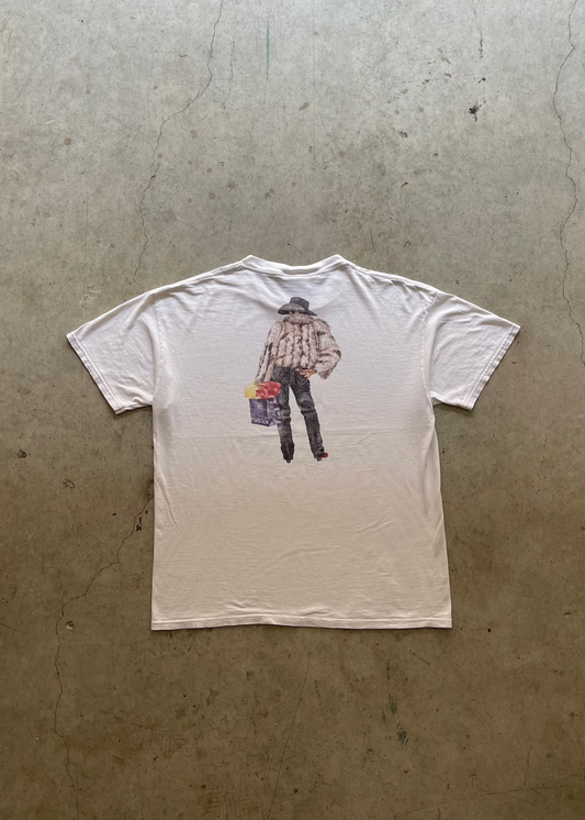 1990S "NORDSTROM COWBOY" WHITE TEE - L