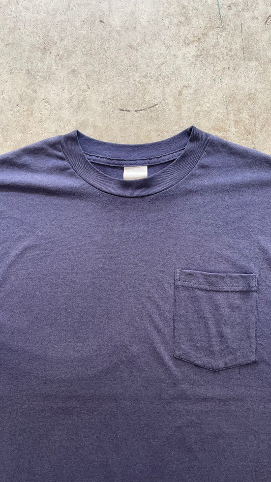 1990S FADED NAVY POCKET TEE - L