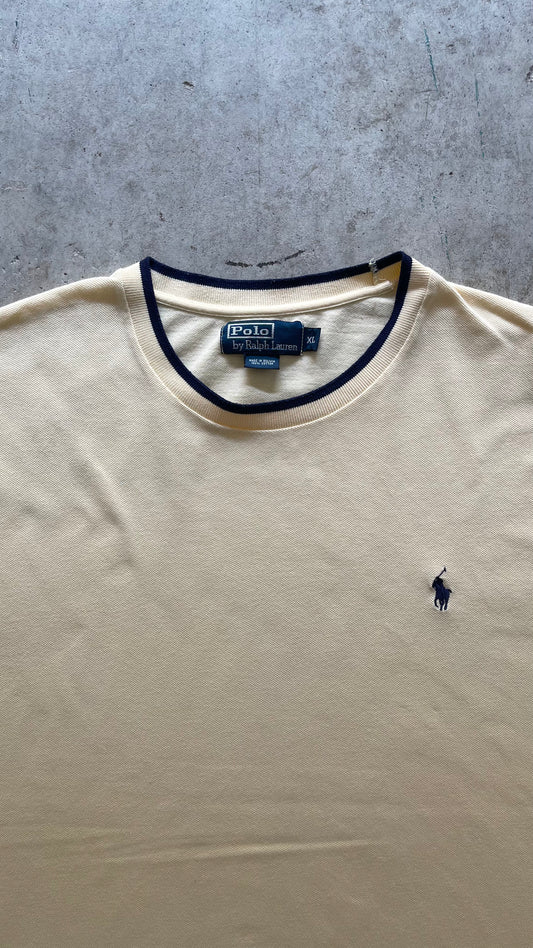 2000S "POLO RALPH LAUREN" YELLOW TEE - XL