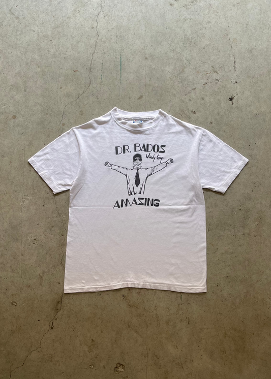 1990S "DR BADOS AMAZING" WHITE TEE - L