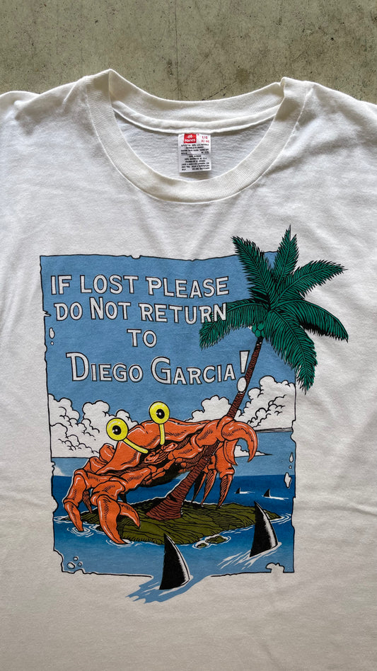 1990S "BEACH" VACATION WHITE TEE - L