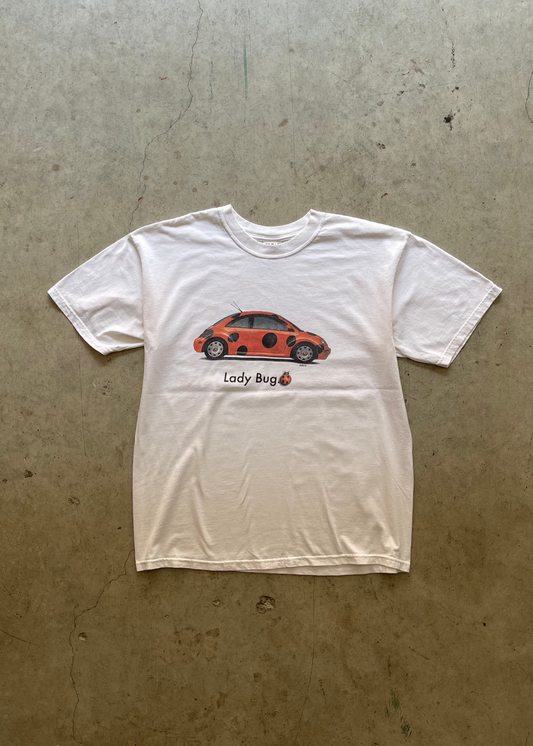 1990S "LADY BUG" WHITE TEE - XL