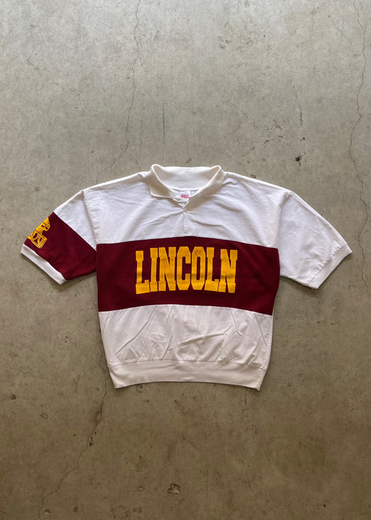 1990S "LINCOLN UNIVERSITY" SHORT SLEEVE BUTTON UP - M
