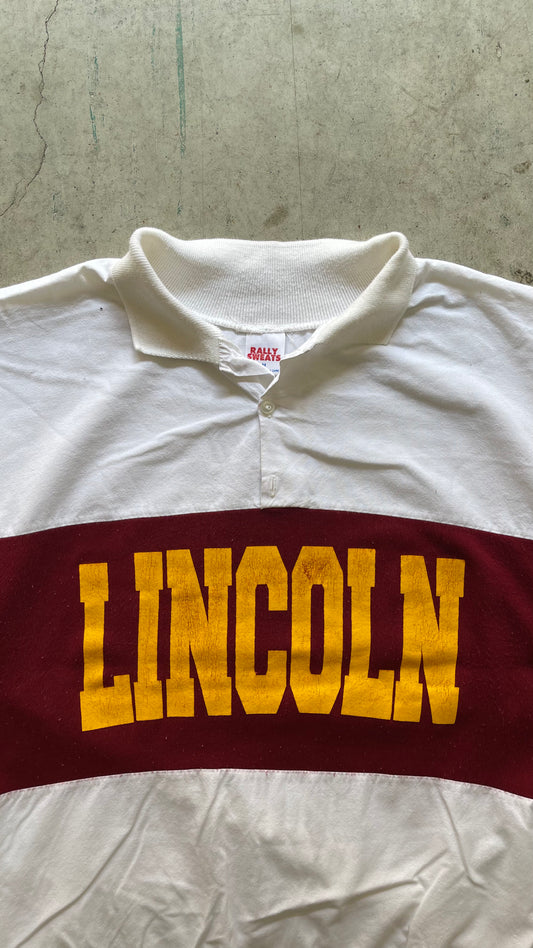 1990S "LINCOLN UNIVERSITY" SHORT SLEEVE BUTTON UP - M