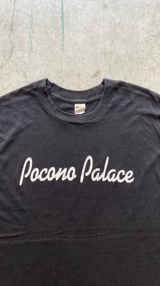 1990S "POCONO PALACE" FADED BLACK TANK TEE - XL