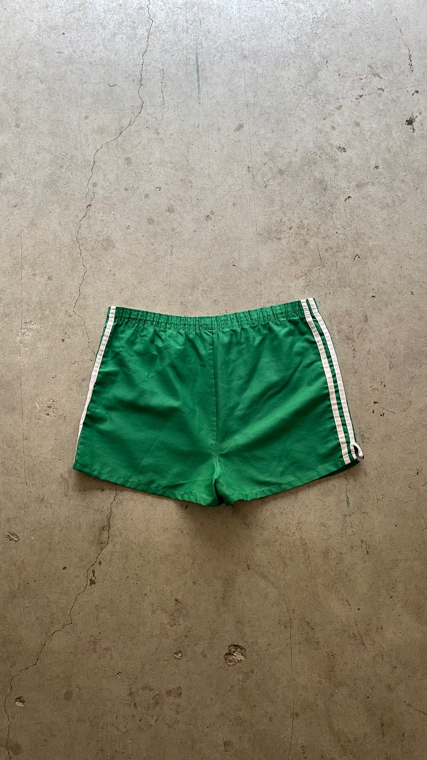 1980S GREEN TRACK SHORTS - 32
