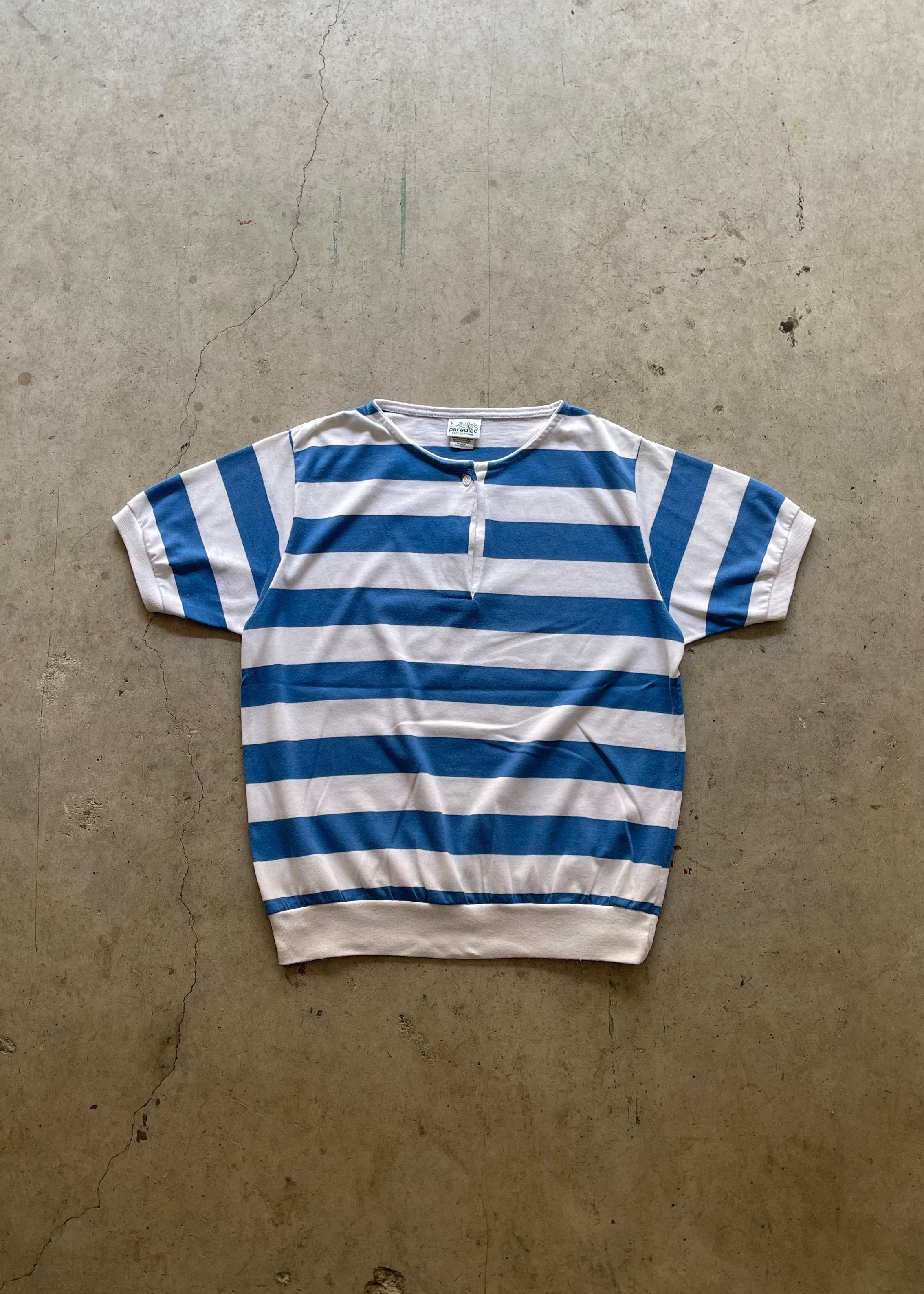 1990S BLUE STRIPED TEE - L