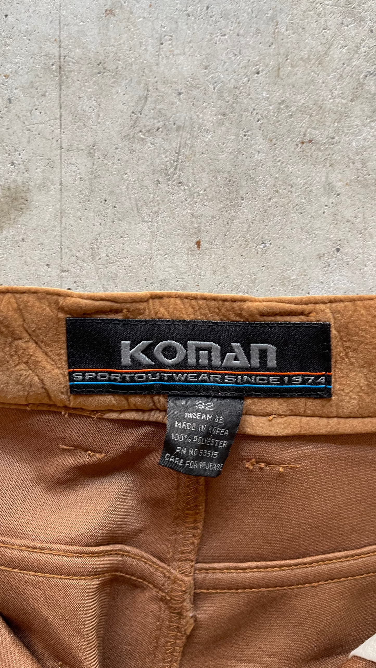 2000S WIDE LEG CARPENTER WORKWEAR SUEDE PANTS -34X32