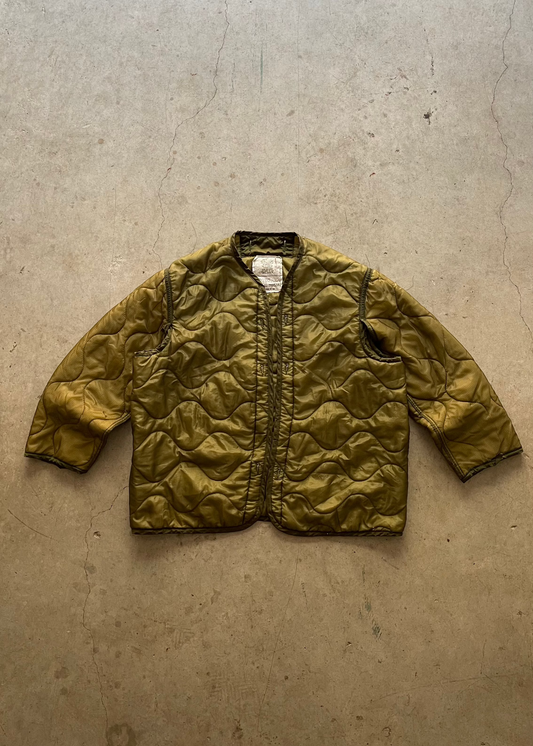 1990S MILITARY LINER JACKET - L