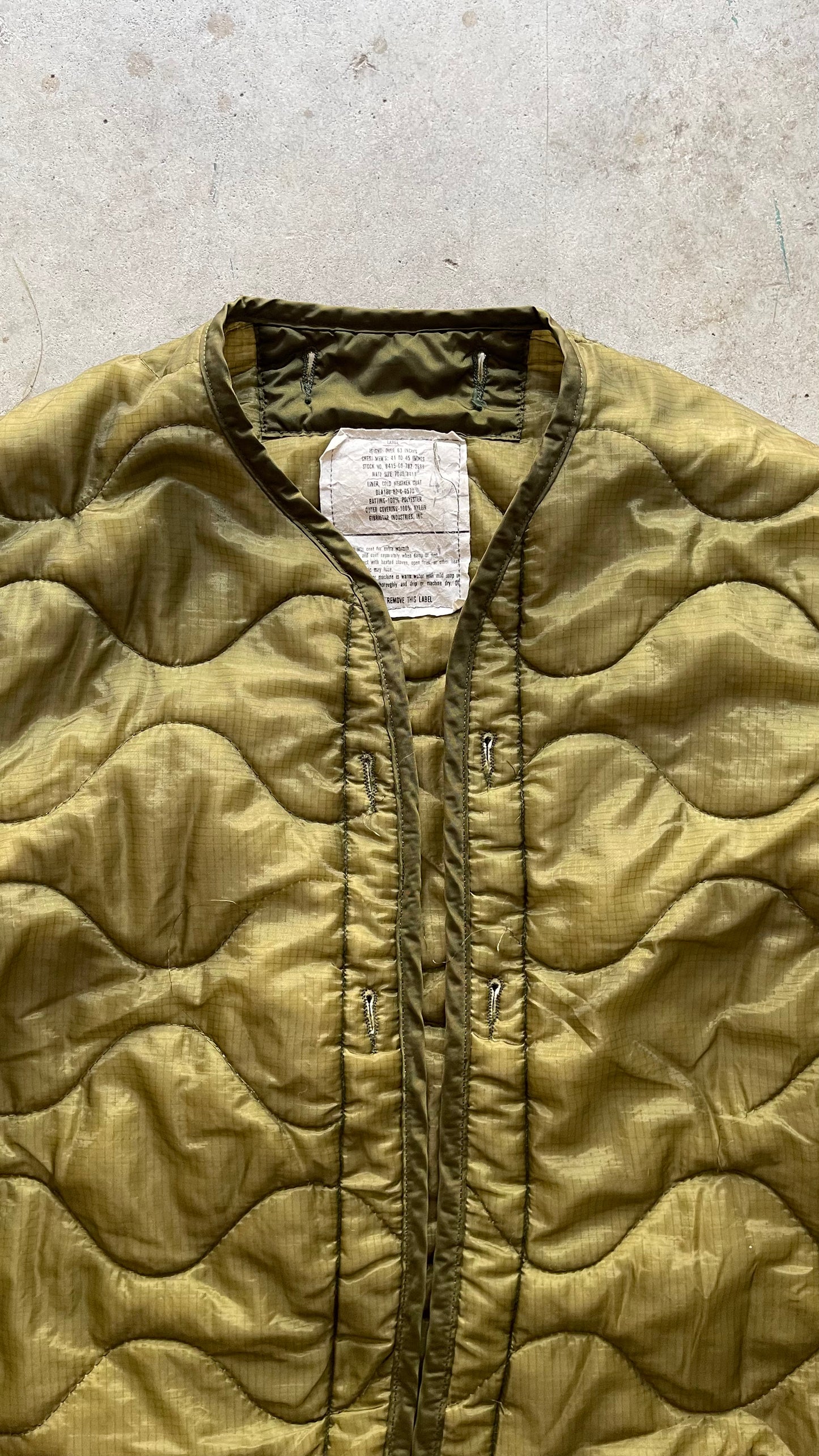 1990S MILITARY LINER JACKET - L