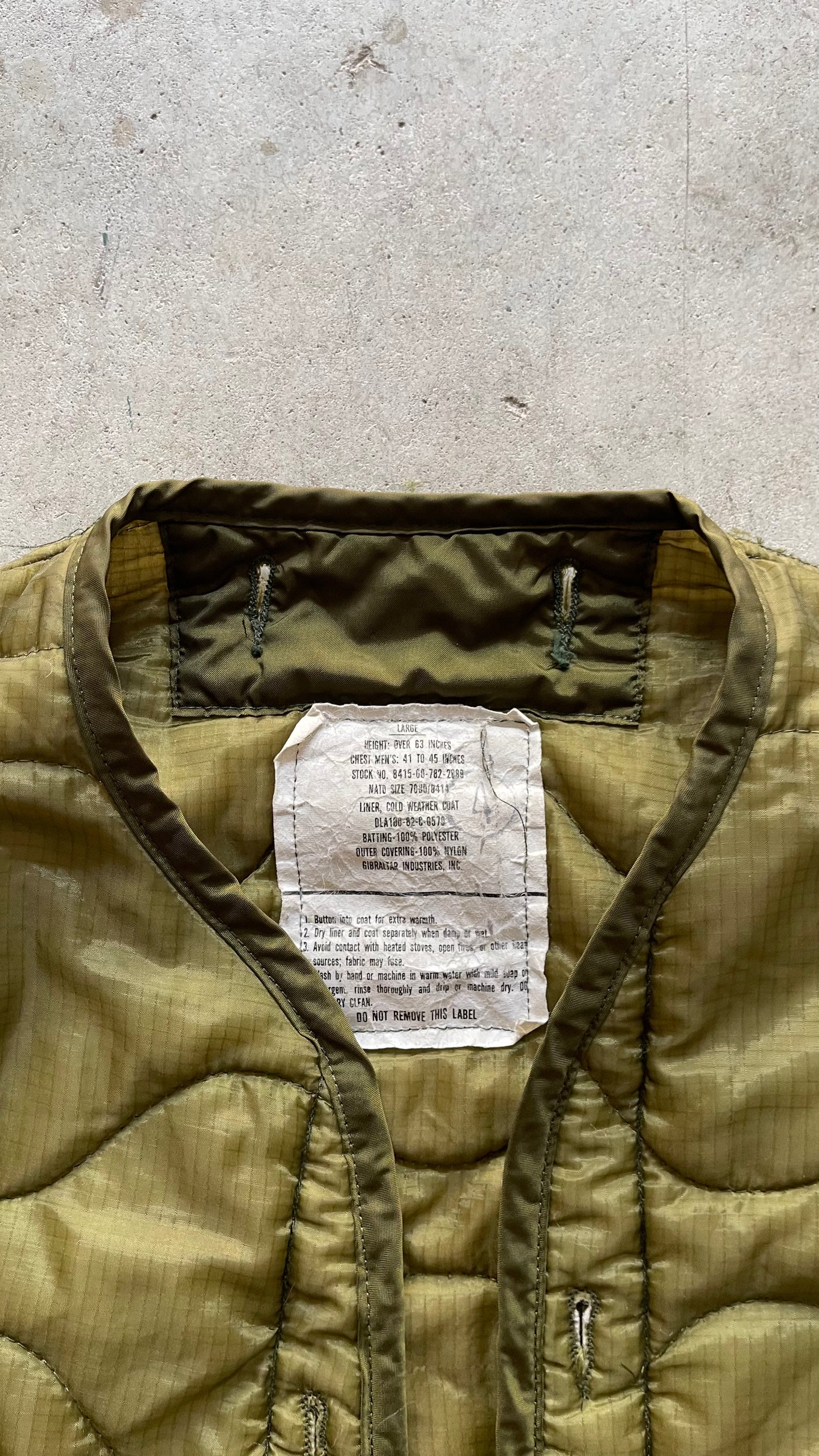 1990S MILITARY LINER JACKET - L