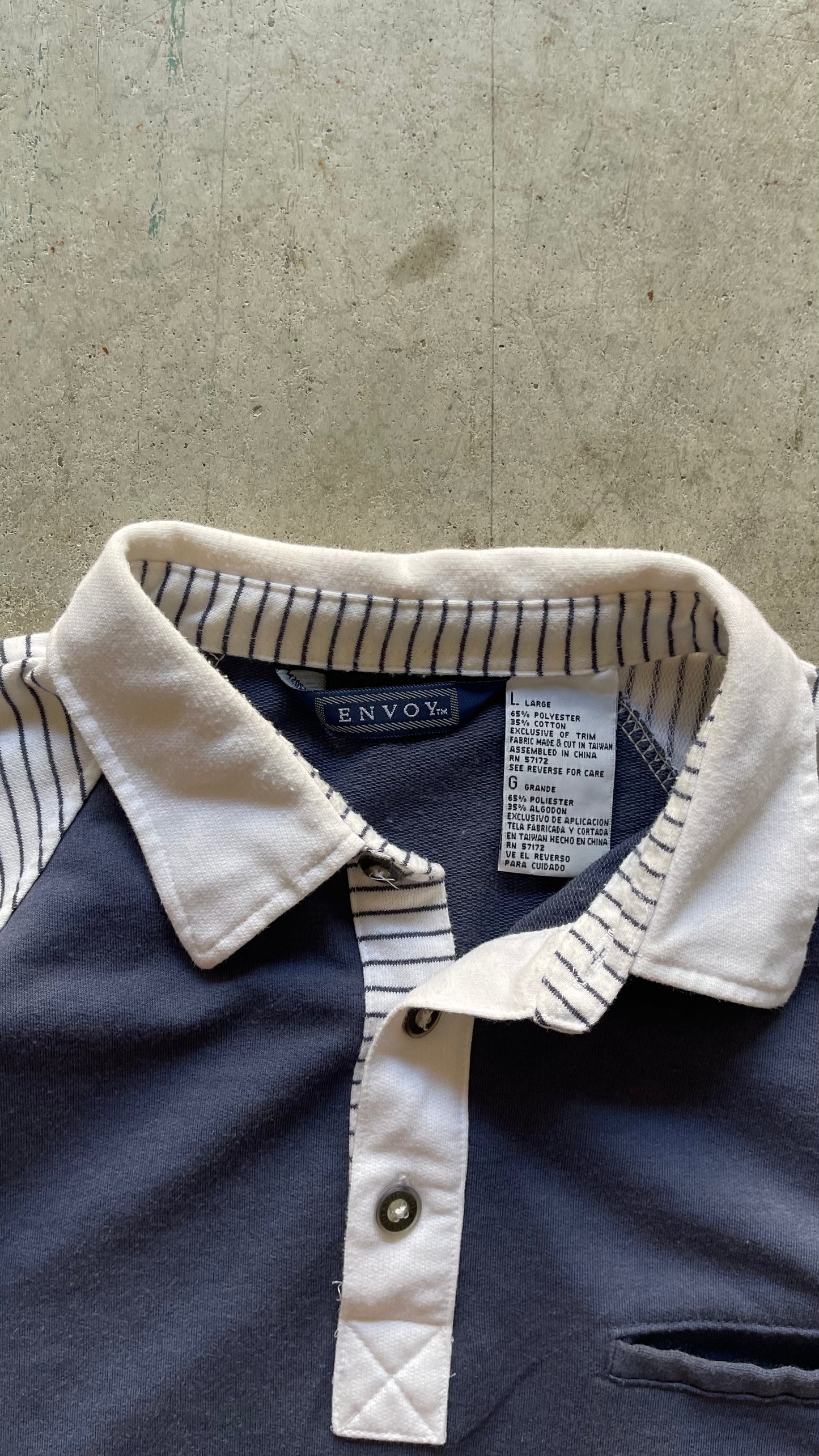 1990S STRIPLES SHORT SLEEVE BUTTOP UP SHIRT - L