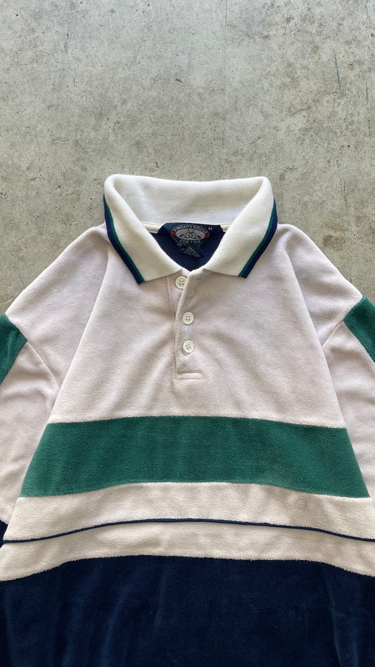 1990S "TRACKSUIT" BUTTON UP SWEATSHIRT - M