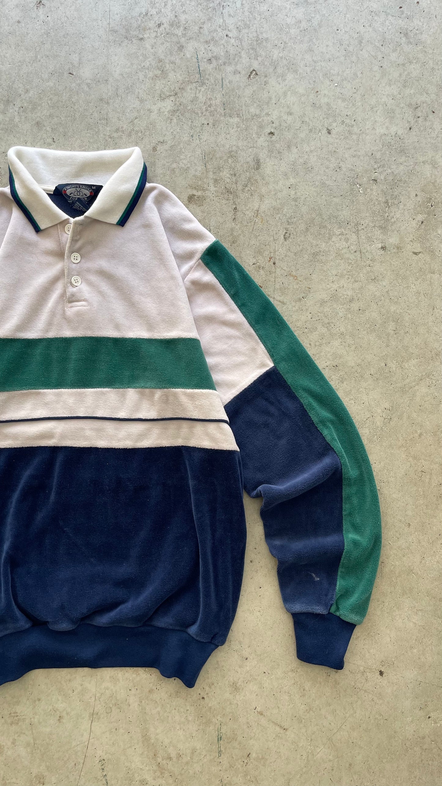 1990S "TRACKSUIT" BUTTON UP SWEATSHIRT - M