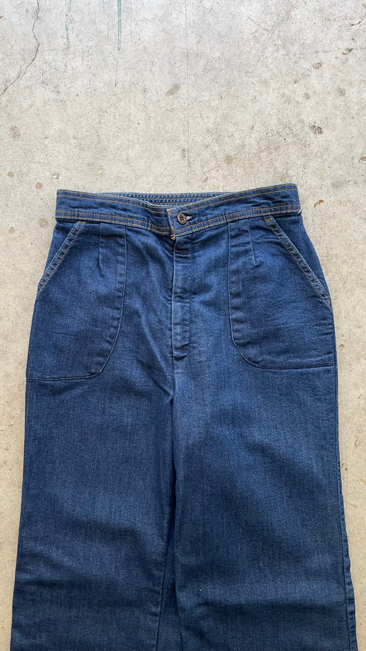 1980S LEVIS "ORANGE TAB" FLARED DENIM JEANS - 28X34