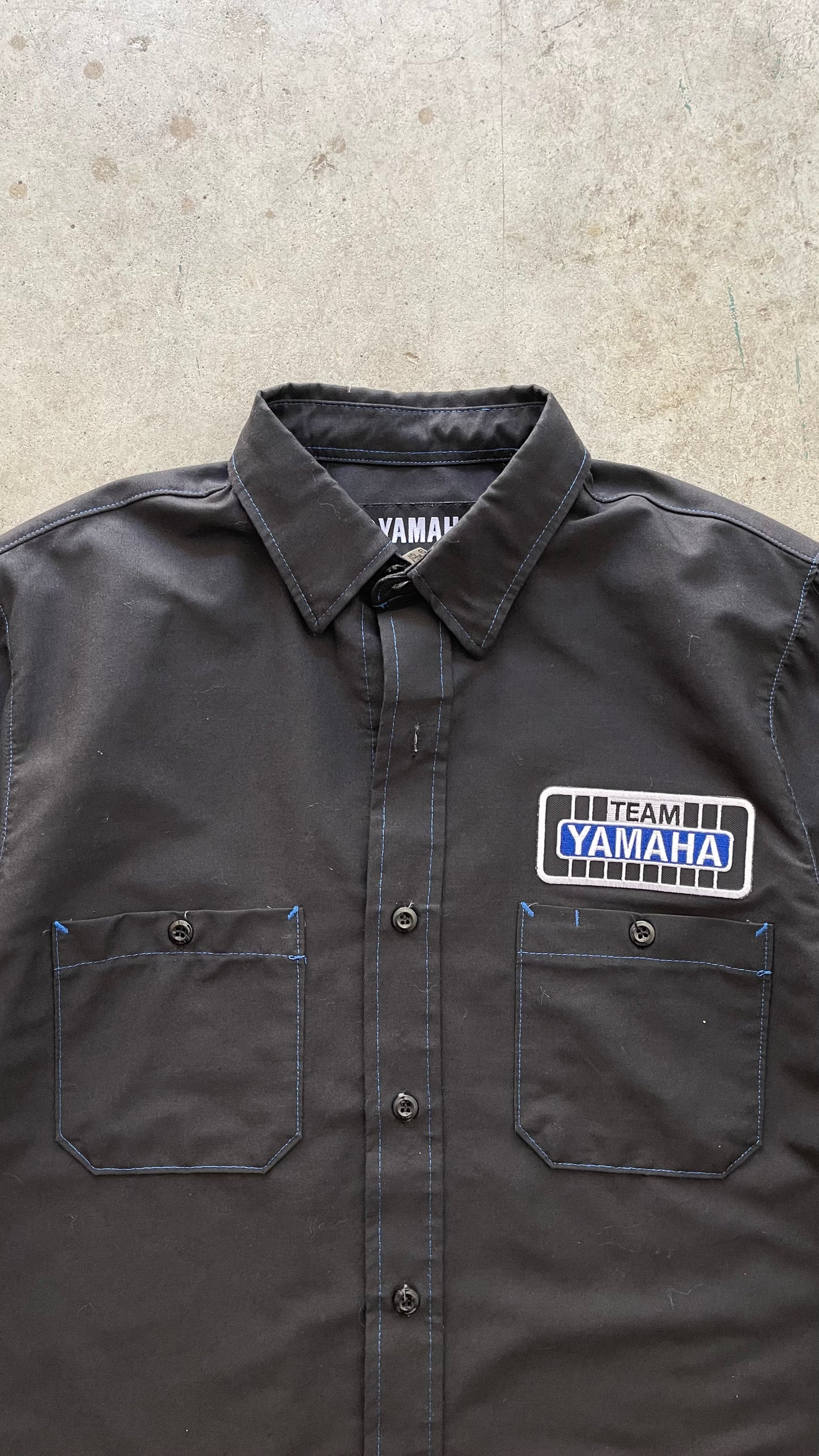 2000S "YAMAHA" SHORT SLEEVES  BUTTON UP - M