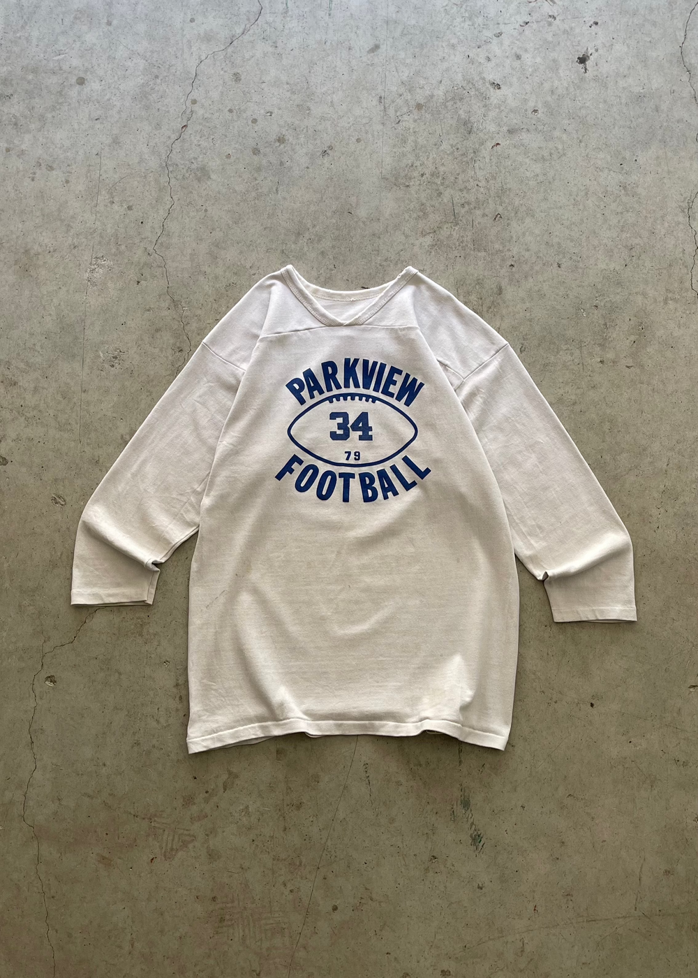 1980S RUSSELL ATHLETICS FOOTBALL COTTON JERSEY SWEATSHIRT - L