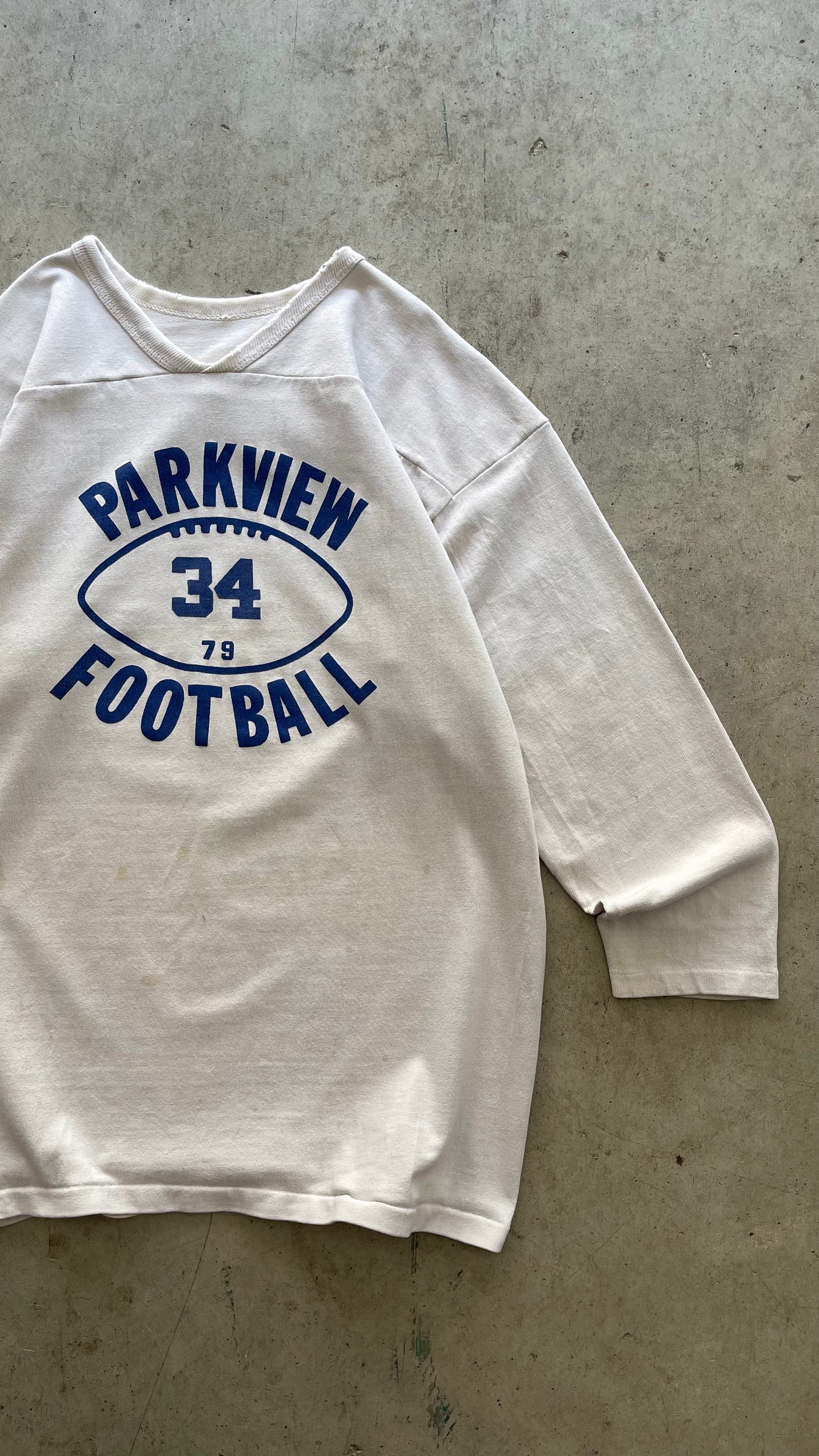 1980S RUSSELL ATHLETICS FOOTBALL COTTON JERSEY SWEATSHIRT - L