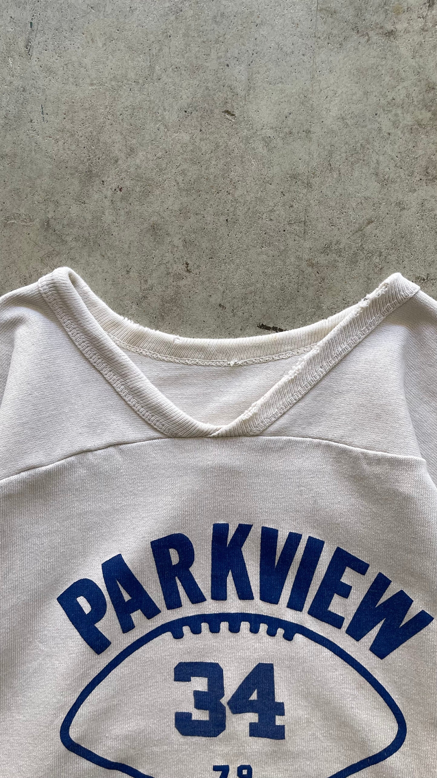 1980S RUSSELL ATHLETICS FOOTBALL COTTON JERSEY SWEATSHIRT - L