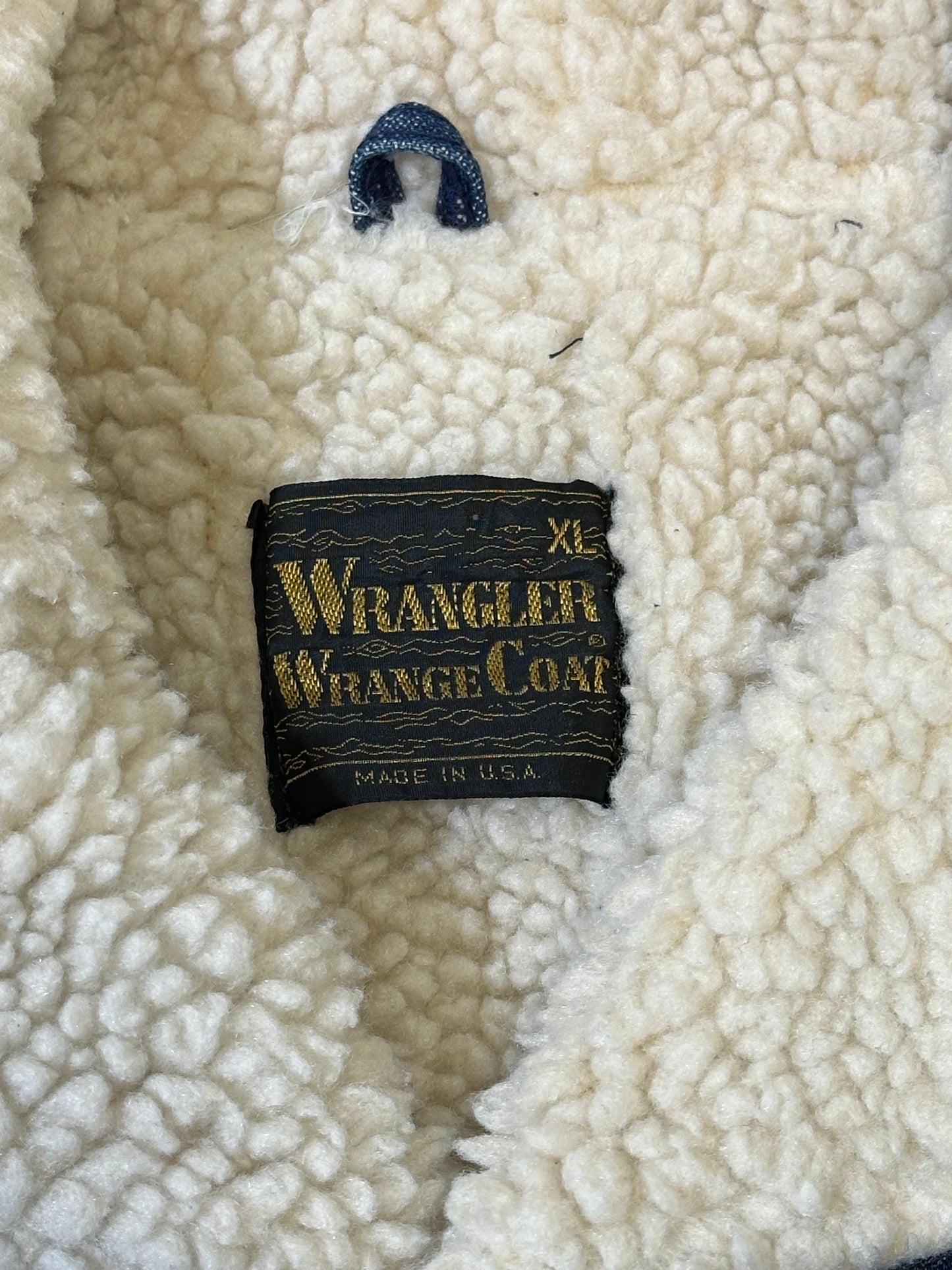 1990S - DENIM WRANGLER WRANGE COAT JACKET - XL