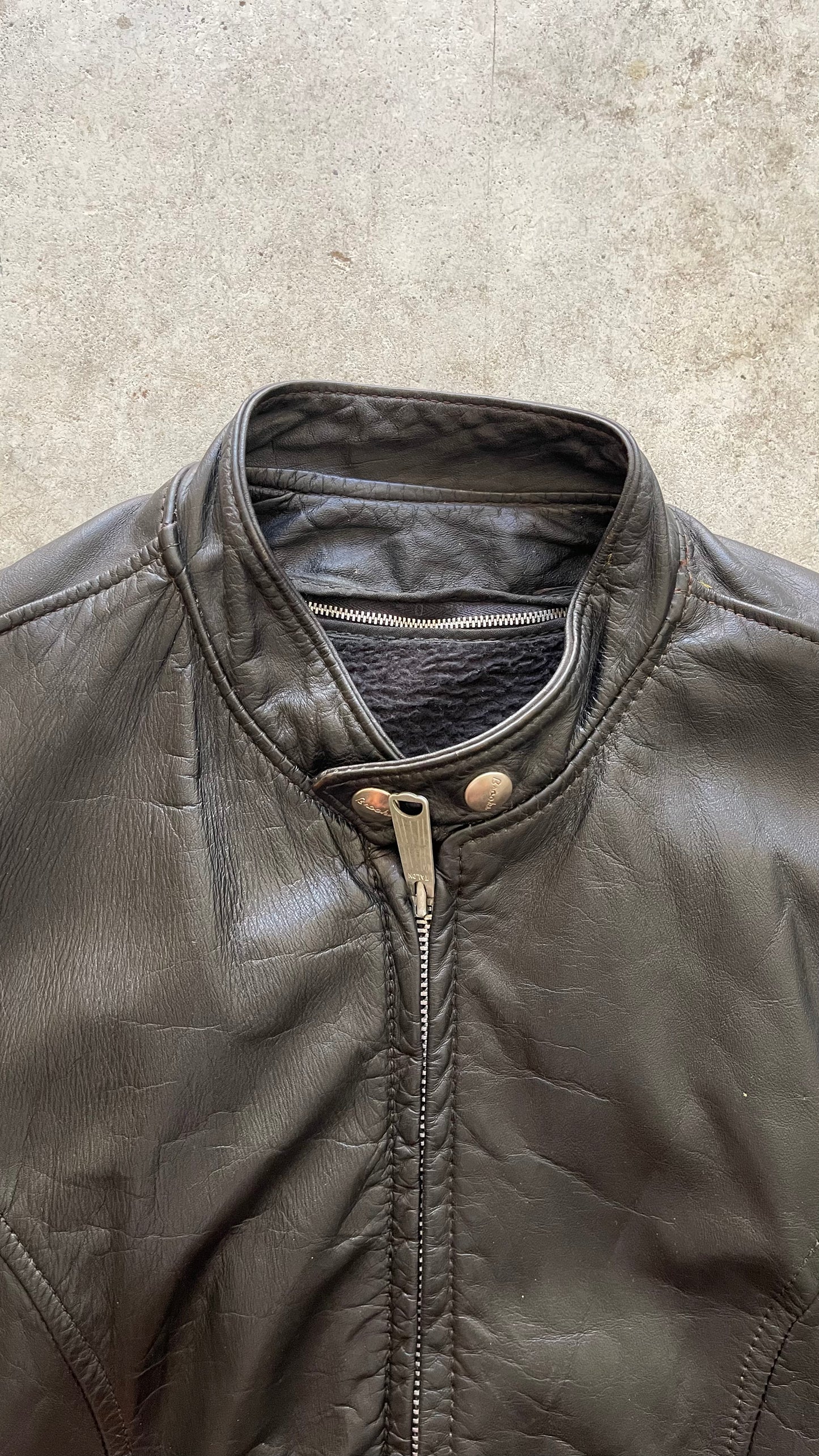 1980s MOTO LEATHER JACKET - L