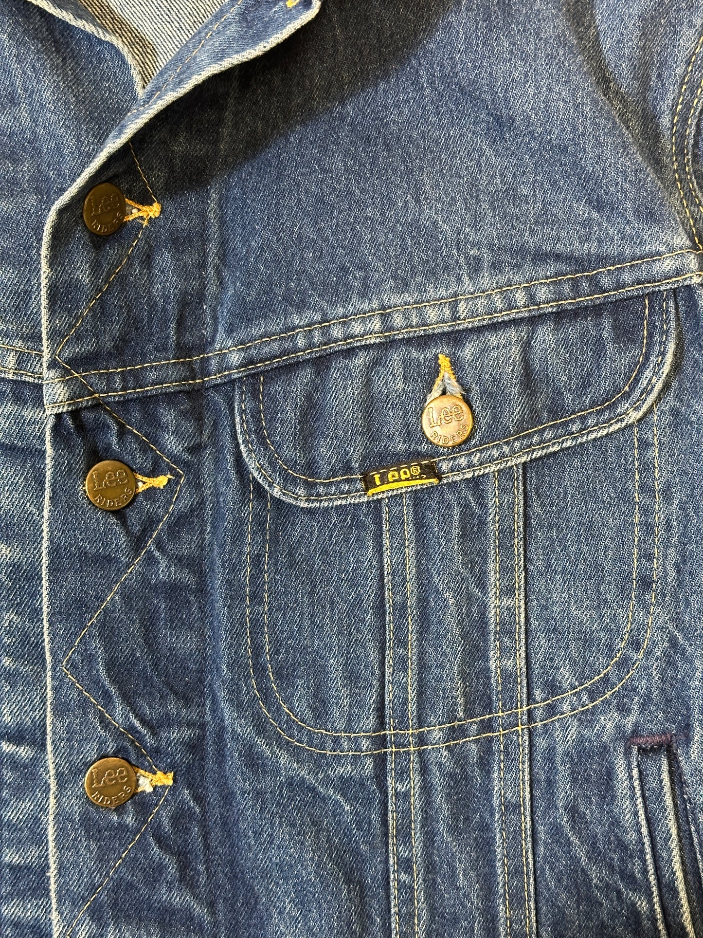 1980S - LEE DENIM TRUCKER JACKET - L (44R)
