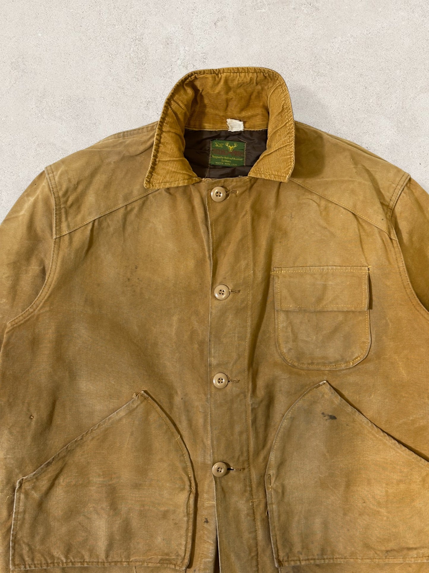 1990S - TAN HUNTING CHORE JACKET - XL