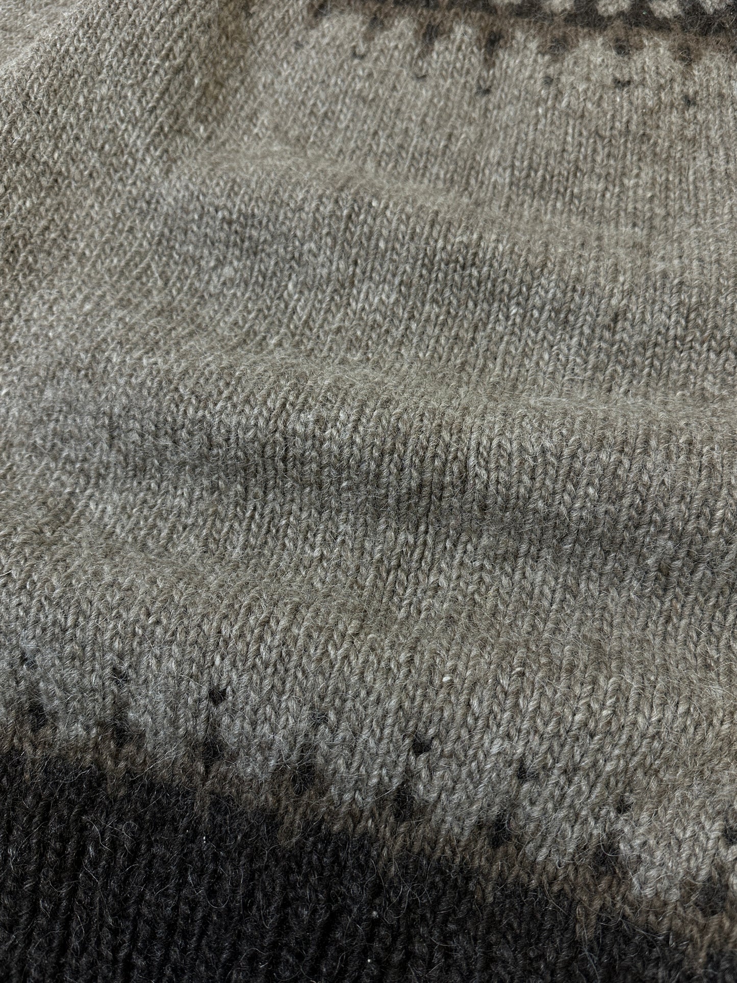 1990S - BEIGE/BROWN WOOL SWEATER - L