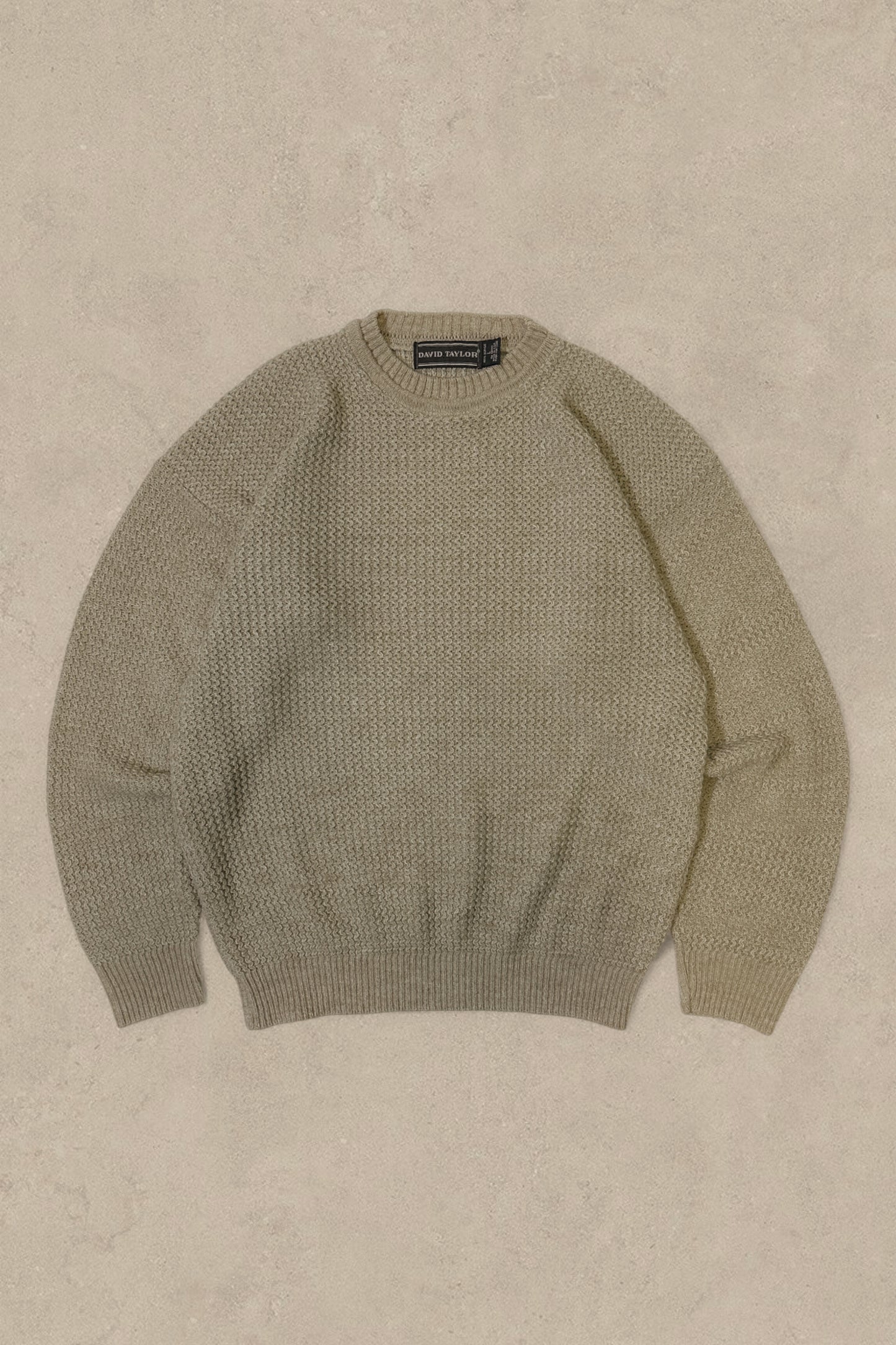 1990S - BEIGE SWEATER - L