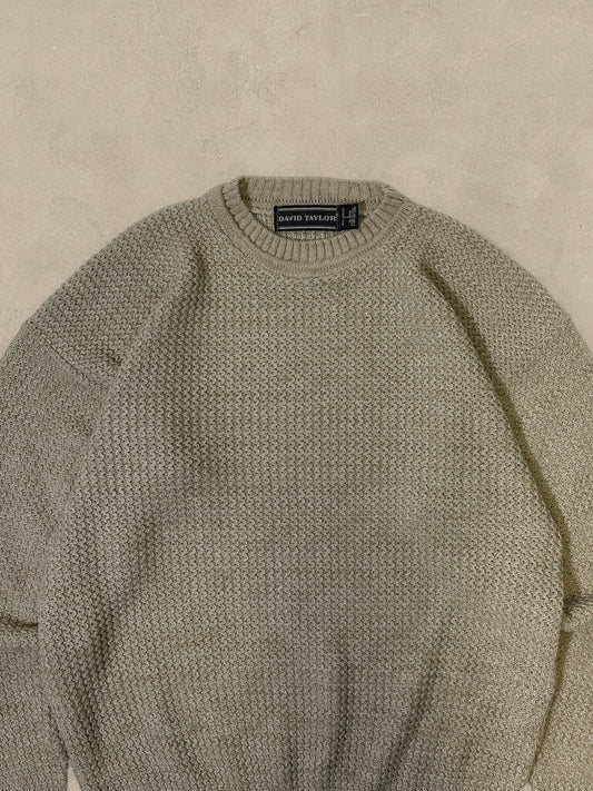 1990S - BEIGE SWEATER - L
