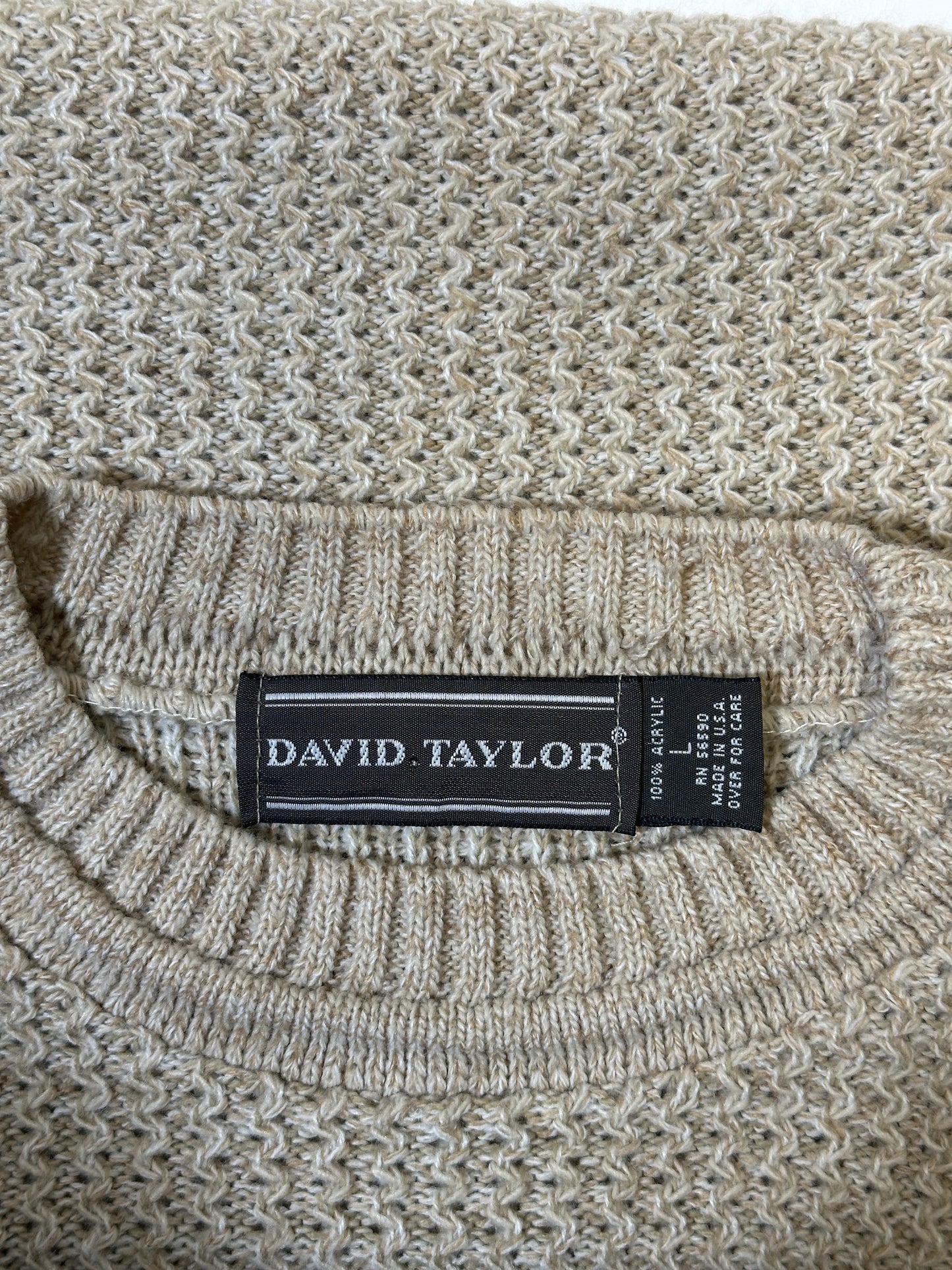 1990S - BEIGE SWEATER - L