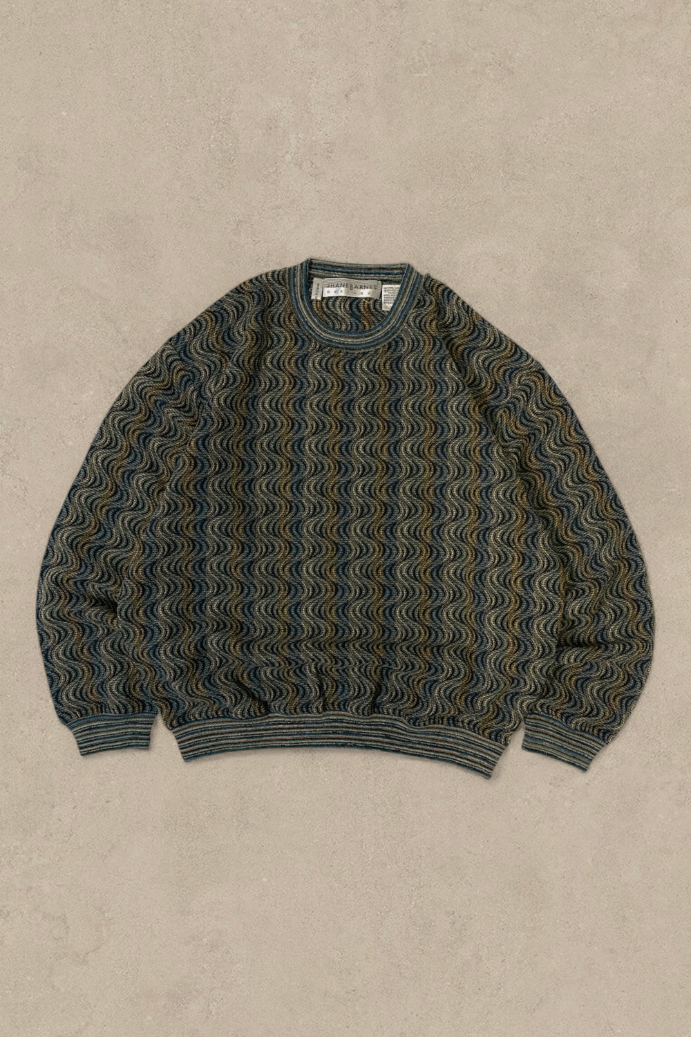 1990S - GREEN/BLUE SWEATER - M