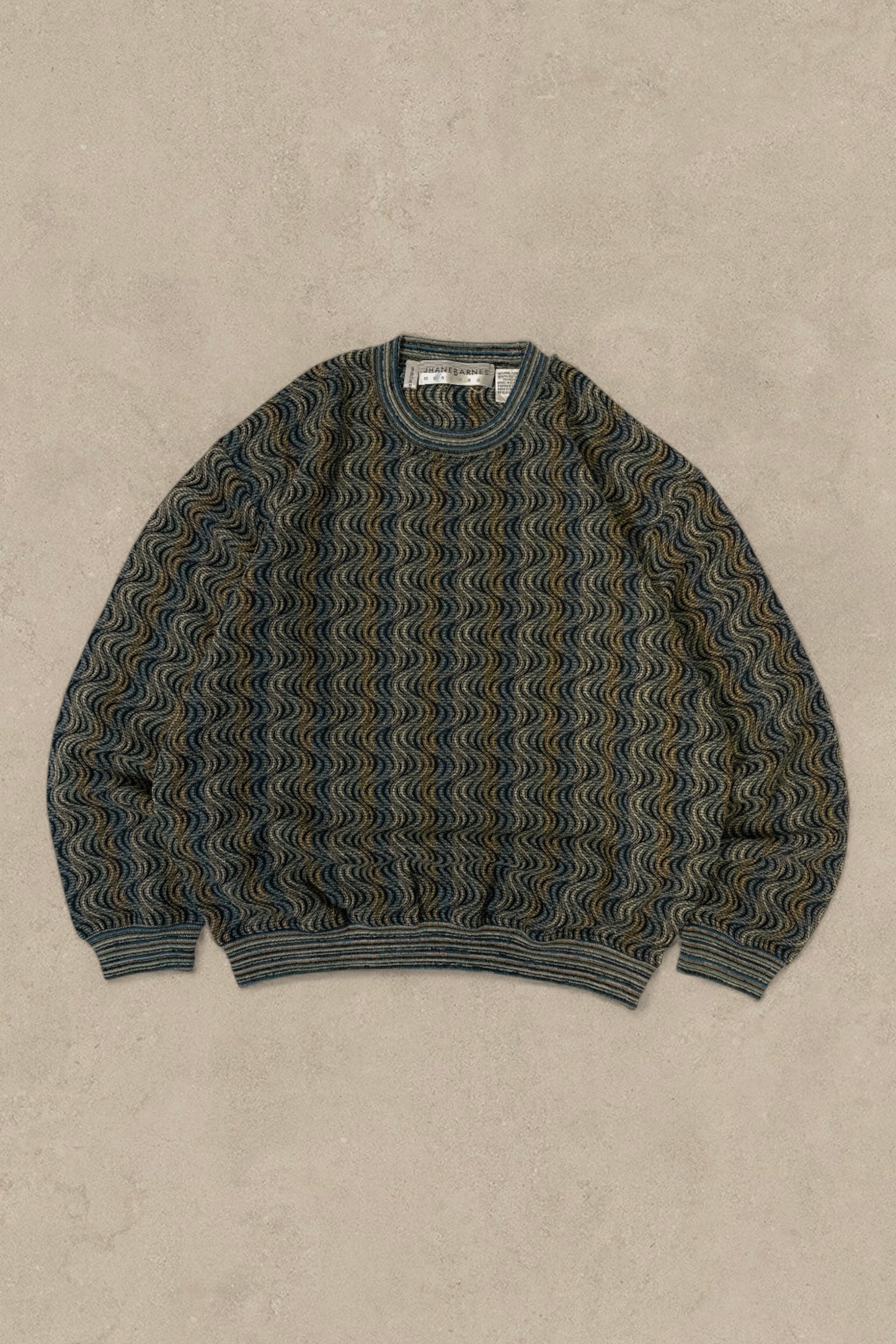 1990S - GREEN/BLUE SWEATER - M