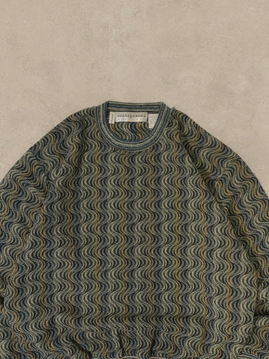 1990S - GREEN/BLUE SWEATER - M