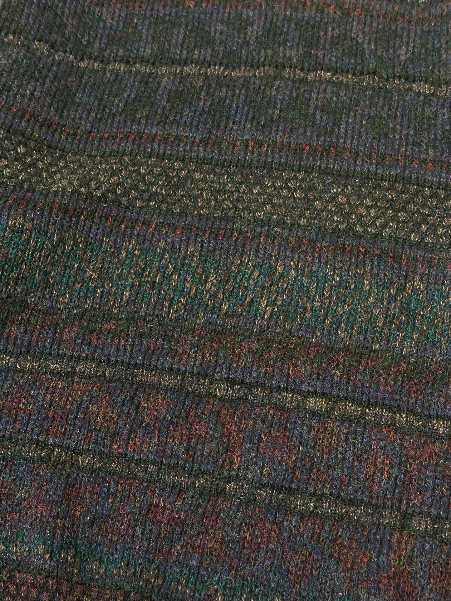 1990S - NAVY/GREEN SWEATER - L